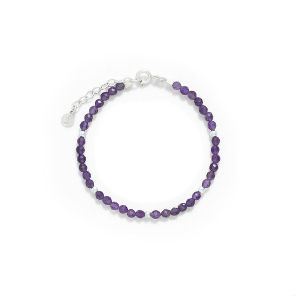 PULSERA AMATISTA FACETADA M2